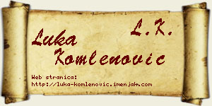 Luka Komlenović vizit kartica